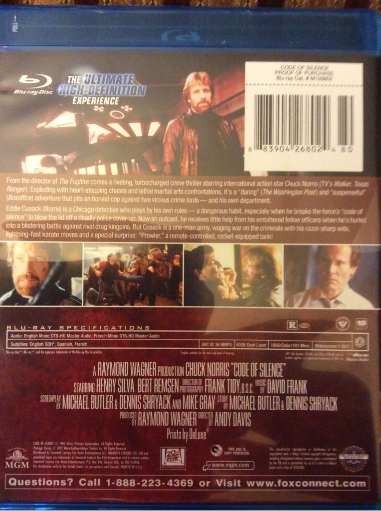 (BR) Code of Silence Blu-ray movie collectible [Barcode 883904268024] - Main Image 2