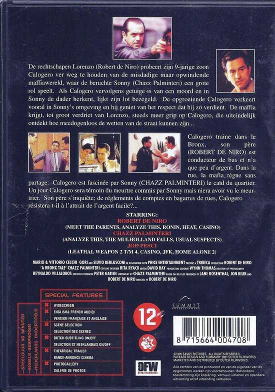 A Bronx Tale DVD movie collectible [Barcode 8715664004708] - Main Image 2