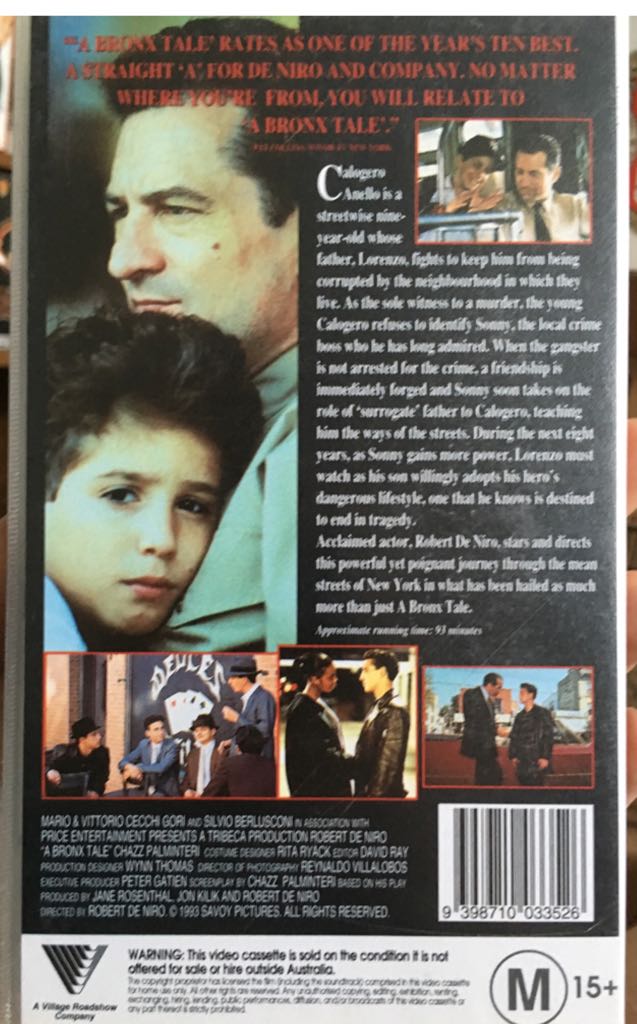A Bronx Tale VHS movie collectible - Main Image 2