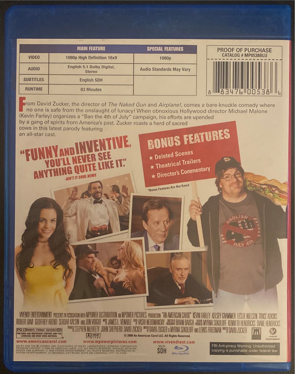 An American Carol Blu-ray movie collectible [Barcode 883476005386] - Main Image 2