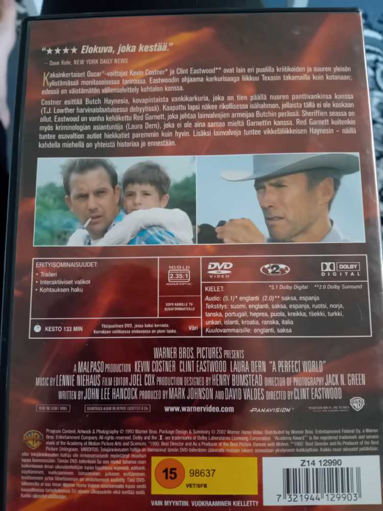 Täydellinen Maailma - A Perfect World DVD movie collectible [Barcode 85391299028] - Main Image 2