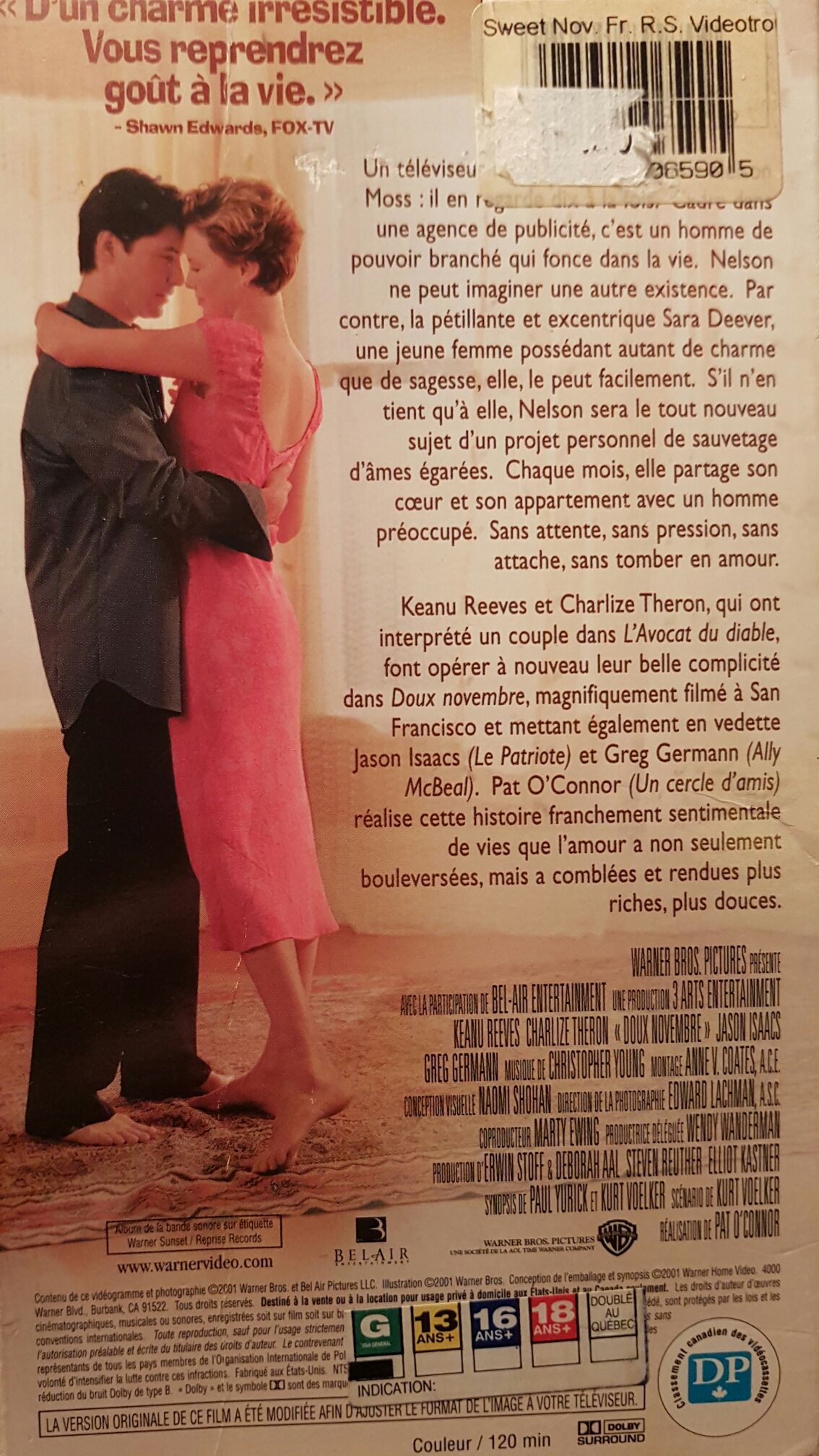 Sweet November VHS movie collectible [Barcode 7321917189972] - Main Image 2