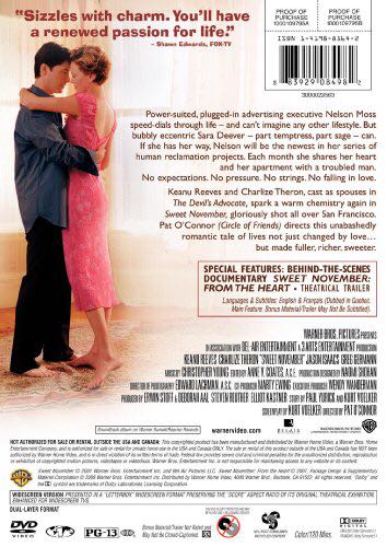 Sweet November DVD movie collectible [Barcode 883929094967] - Main Image 2