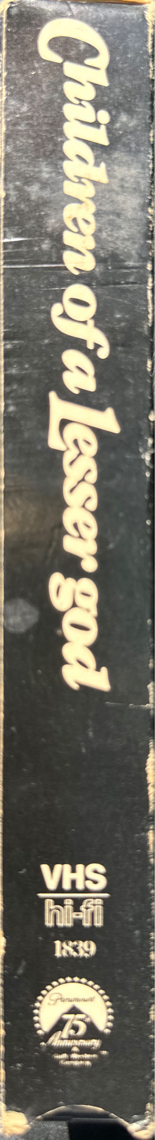 Children of a Lesser God VHS movie collectible [Barcode 031504018390] - Main Image 3