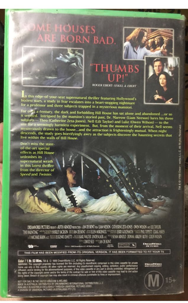 The Haunting VHS movie collectible [Barcode 667068606331] - Main Image 2