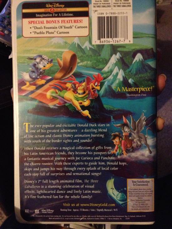 The Three Caballeros VHS movie collectible [Barcode 786936126778] - Main Image 2