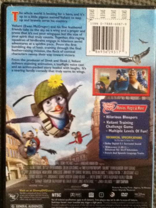 Valiant DVD movie collectible [Barcode 786936293173] - Main Image 2