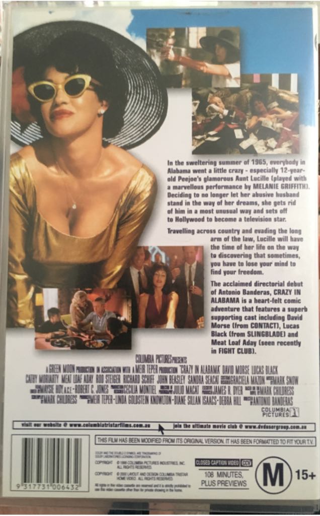 Crazy in Alabama VHS movie collectible - Main Image 2