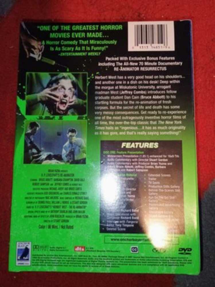Re-Animator Digital Copy movie collectible [Barcode 013131485196] - Main Image 4