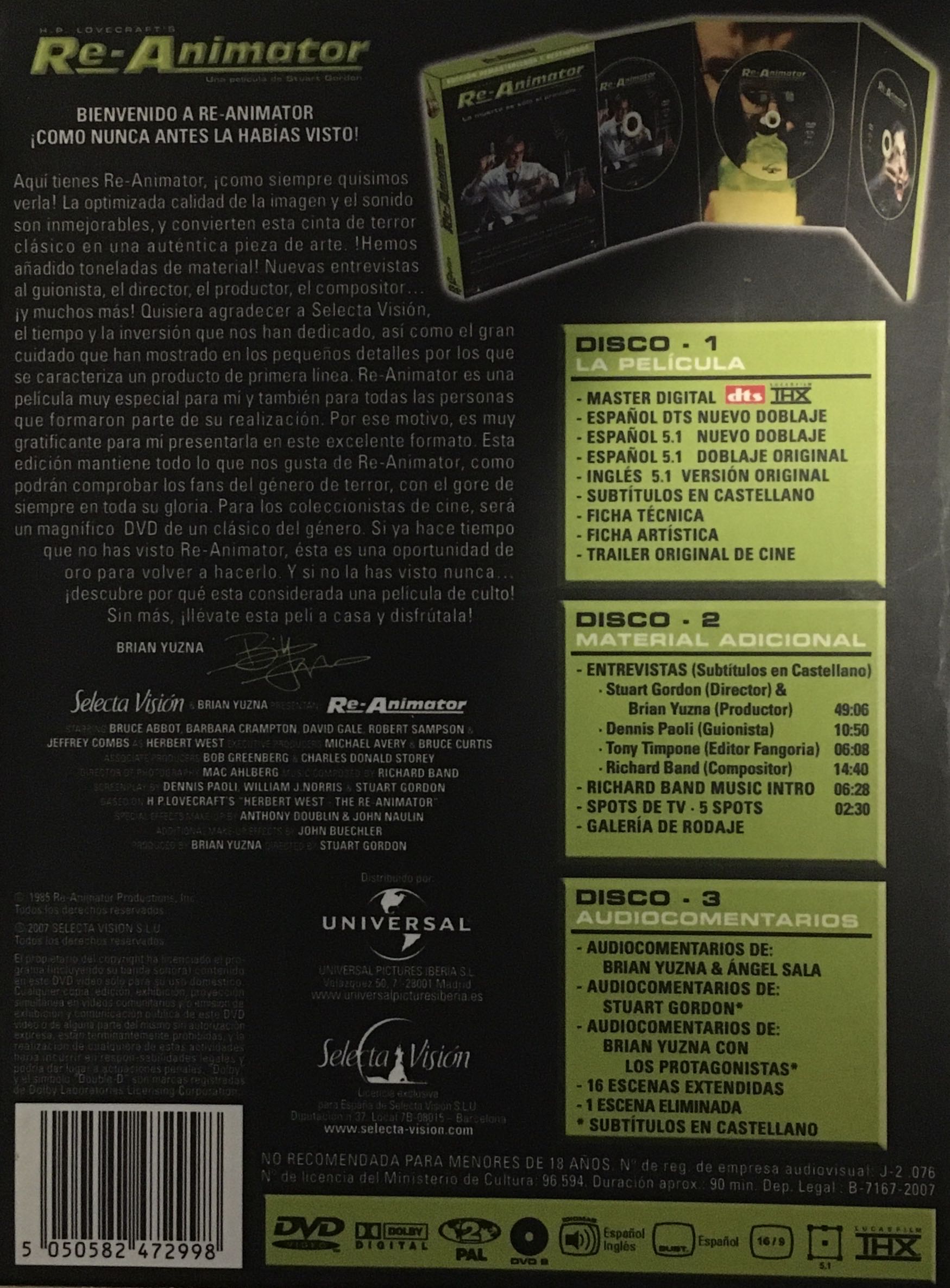 Re-Animator Blu-ray movie collectible [Barcode 5709498010229] - Main Image 2