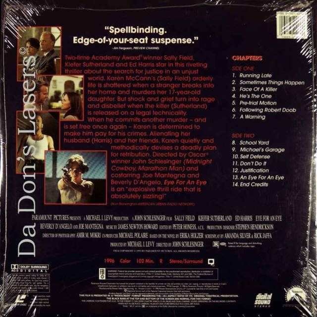 Eye for an Eye Laser Disc movie collectible [Barcode 013023490666] - Main Image 2