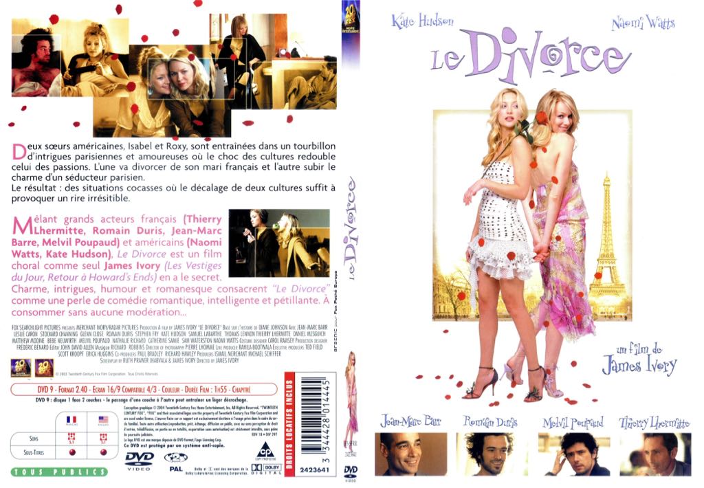 Le Divorce DVD movie collectible [Barcode 024543104148] - Main Image 2