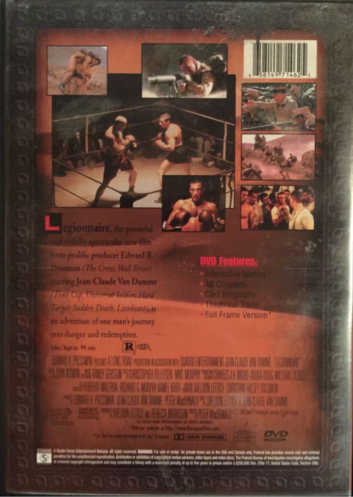Legionnaire DVD movie collectible [Barcode 658149714625] - Main Image 2