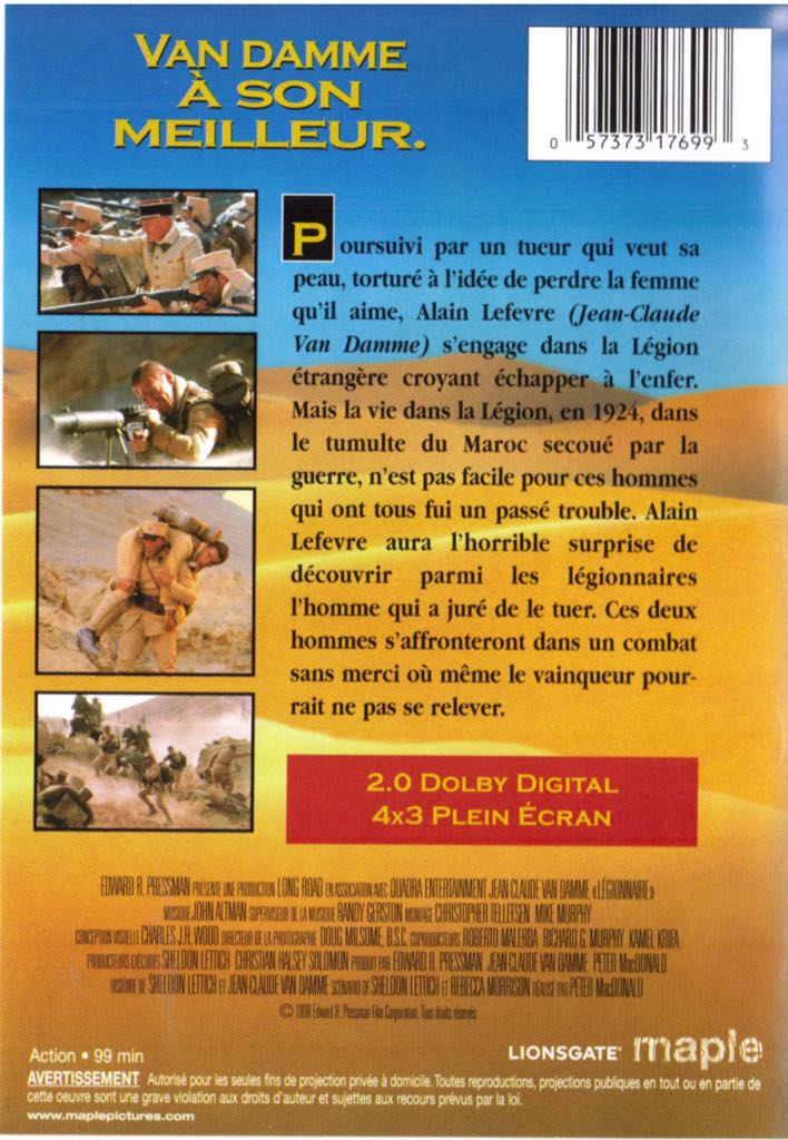 Legionnaire DVD movie collectible [Barcode 8713045200220] - Main Image 2