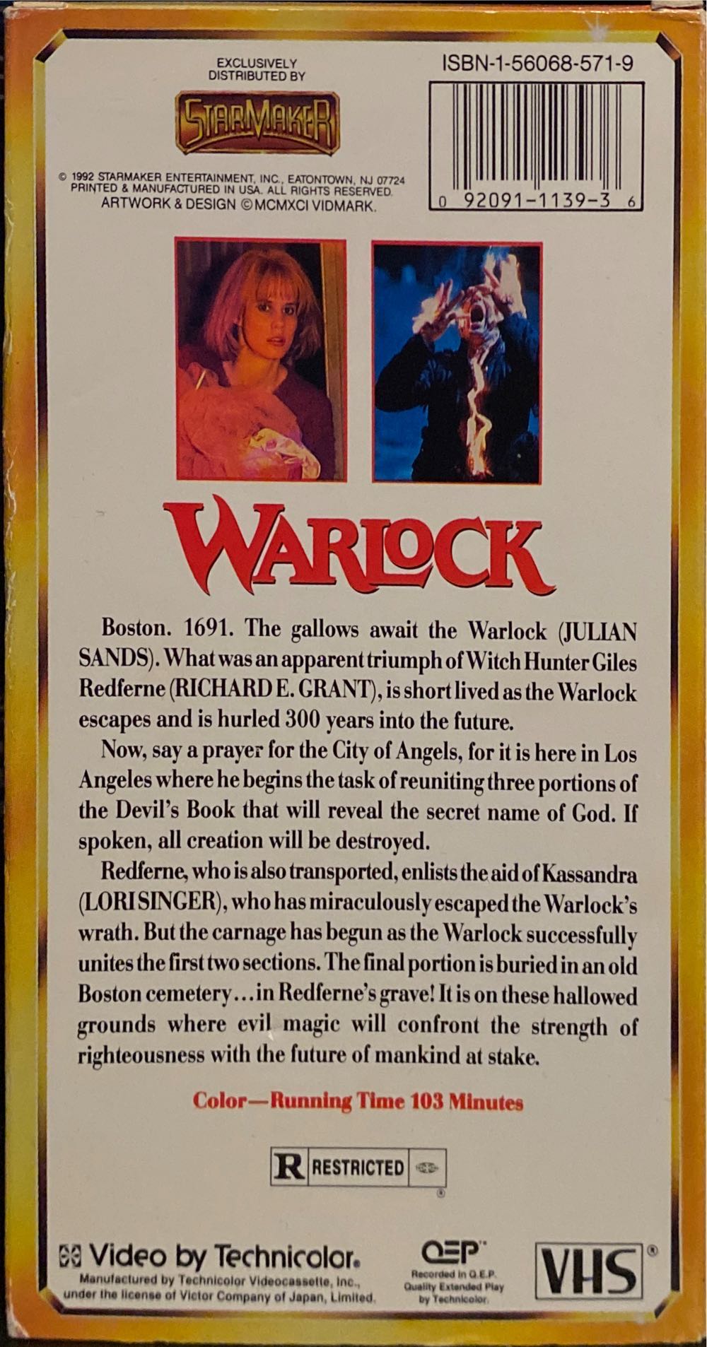 Warlock Fandango at Home movie collectible [Barcode 9337369003597] - Main Image 3