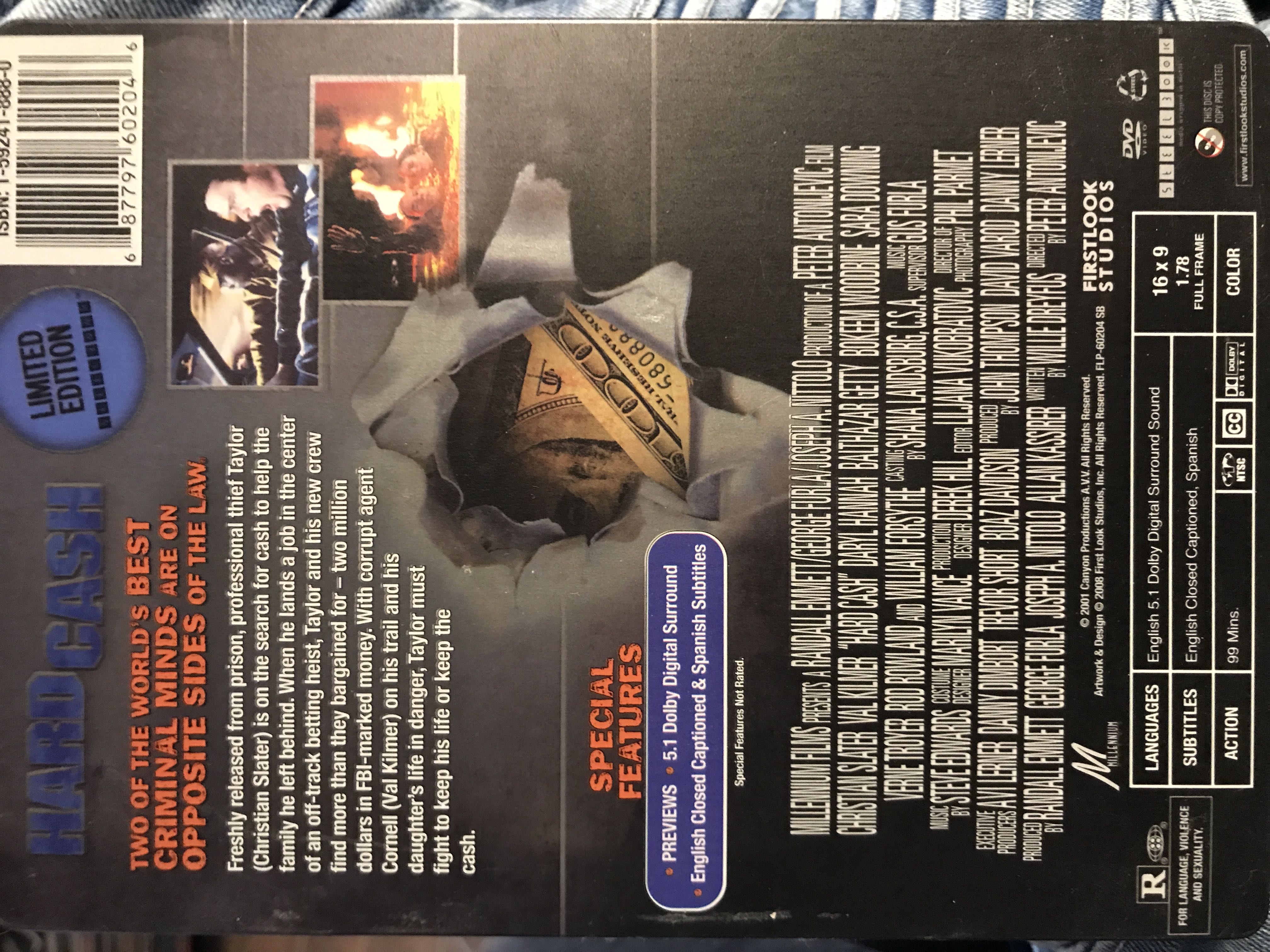 Hard Cash (DVD Steelbook) DVD movie collectible [Barcode 687797602046] - Main Image 2