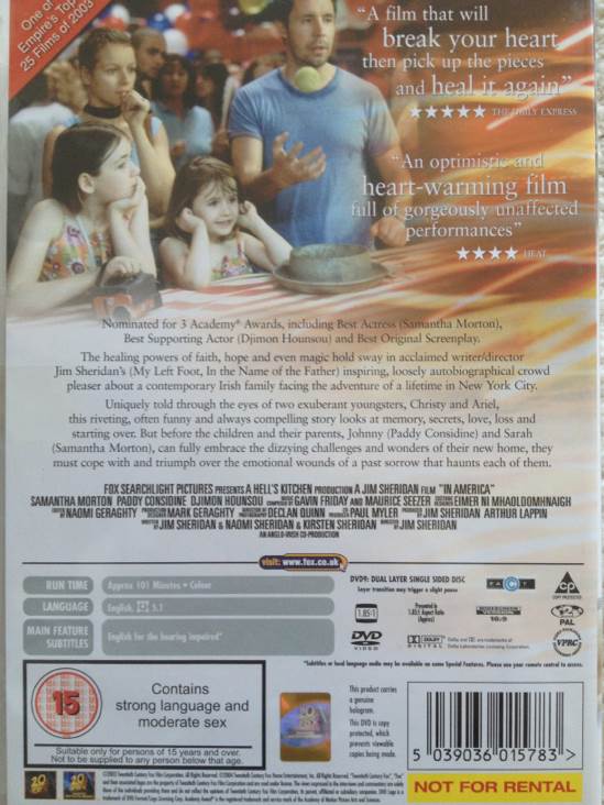 In America DVD movie collectible [Barcode 5039036015783] - Main Image 2