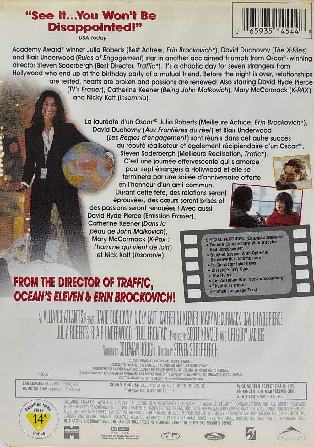 Full Frontal DVD movie collectible [Barcode 065935145448] - Main Image 4