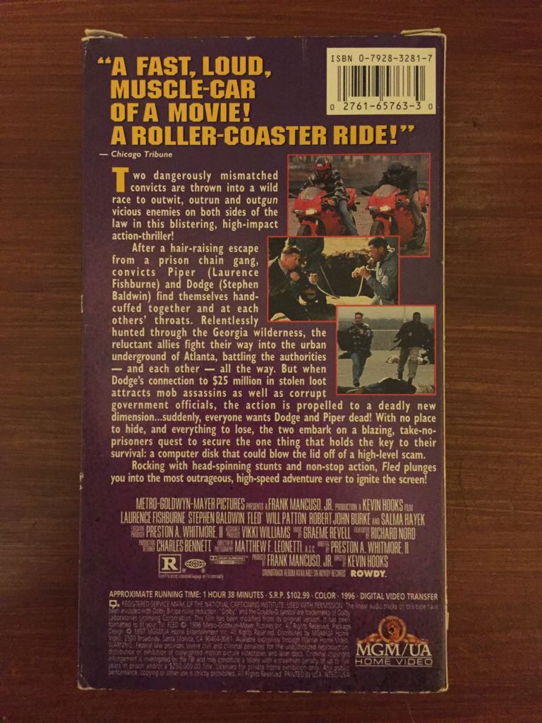 Fled (1996) VHS movie collectible [Barcode 027616576330] - Main Image 2