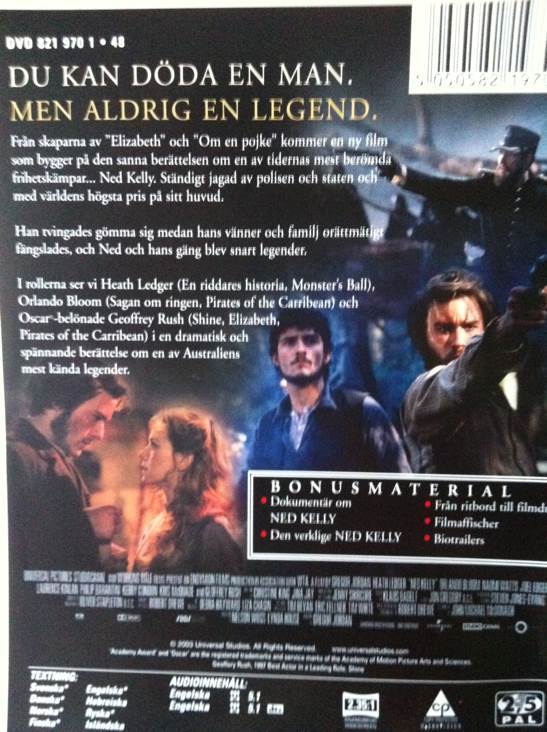 Ned Kelly DVD movie collectible [Barcode 5050582197013] - Main Image 2