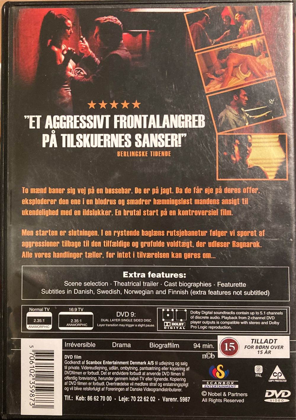 Irreversible DVD movie collectible [Barcode 5706102359873] - Main Image 2