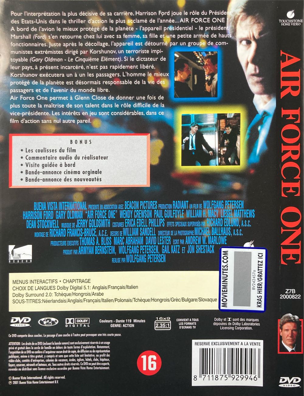 Air Force One DVD movie collectible [Barcode 8711875929946] - Main Image 2