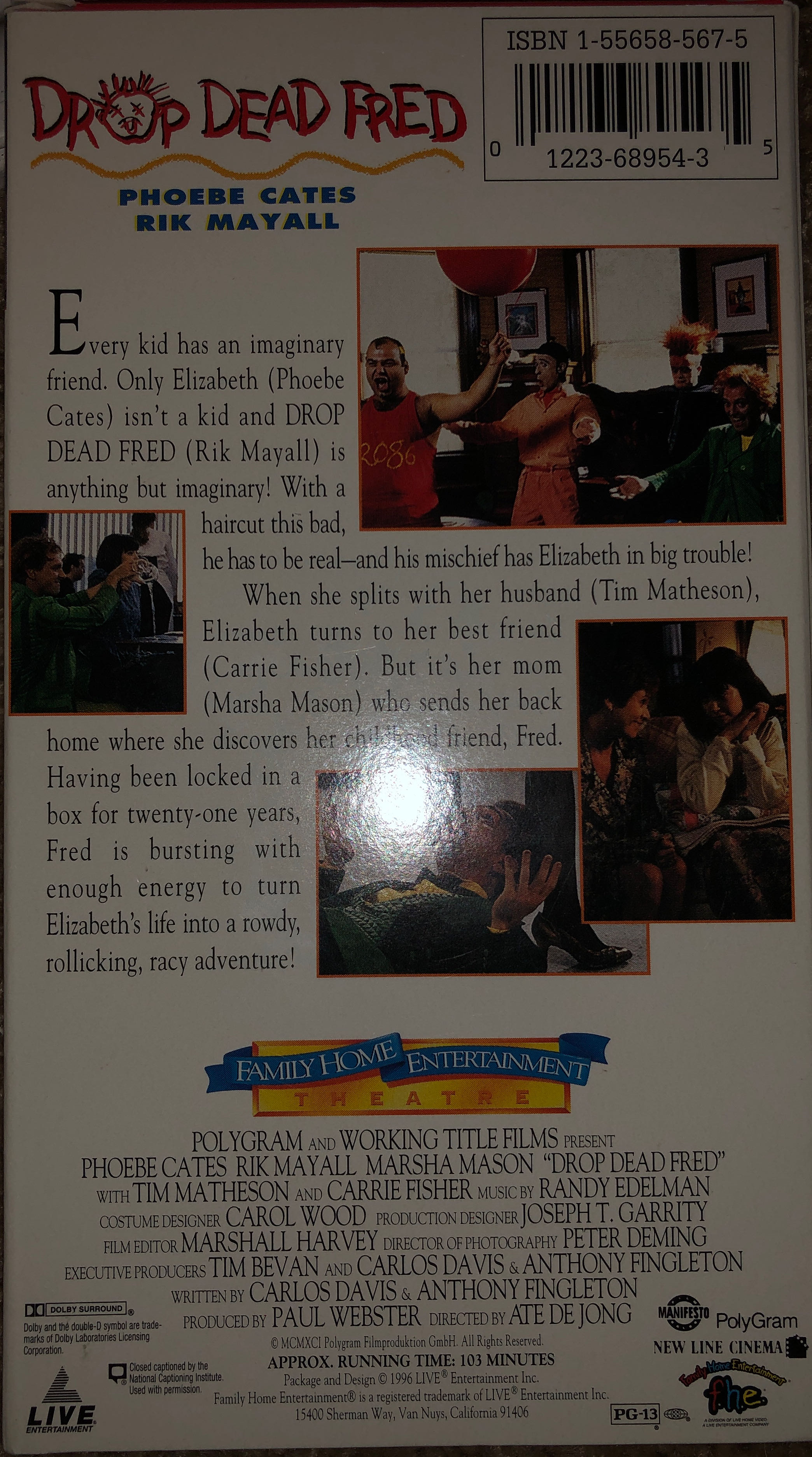 Drop Dead Fred VHS movie collectible [Barcode 012236895435] - Main Image 2