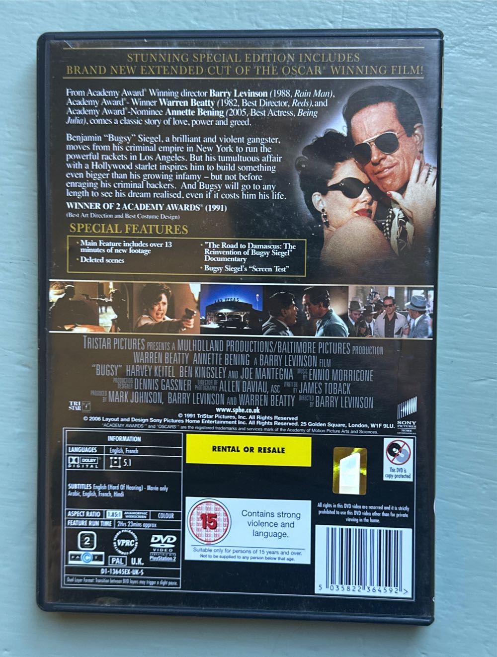 Bugsy (1991) DVD DVD movie collectible [Barcode 5035822364592] - Main Image 2