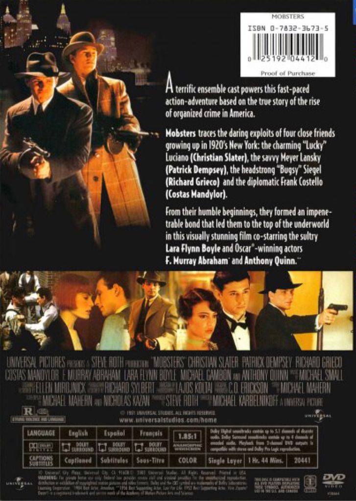 Mobsters DVD movie collectible [Barcode 5050582033151] - Main Image 2