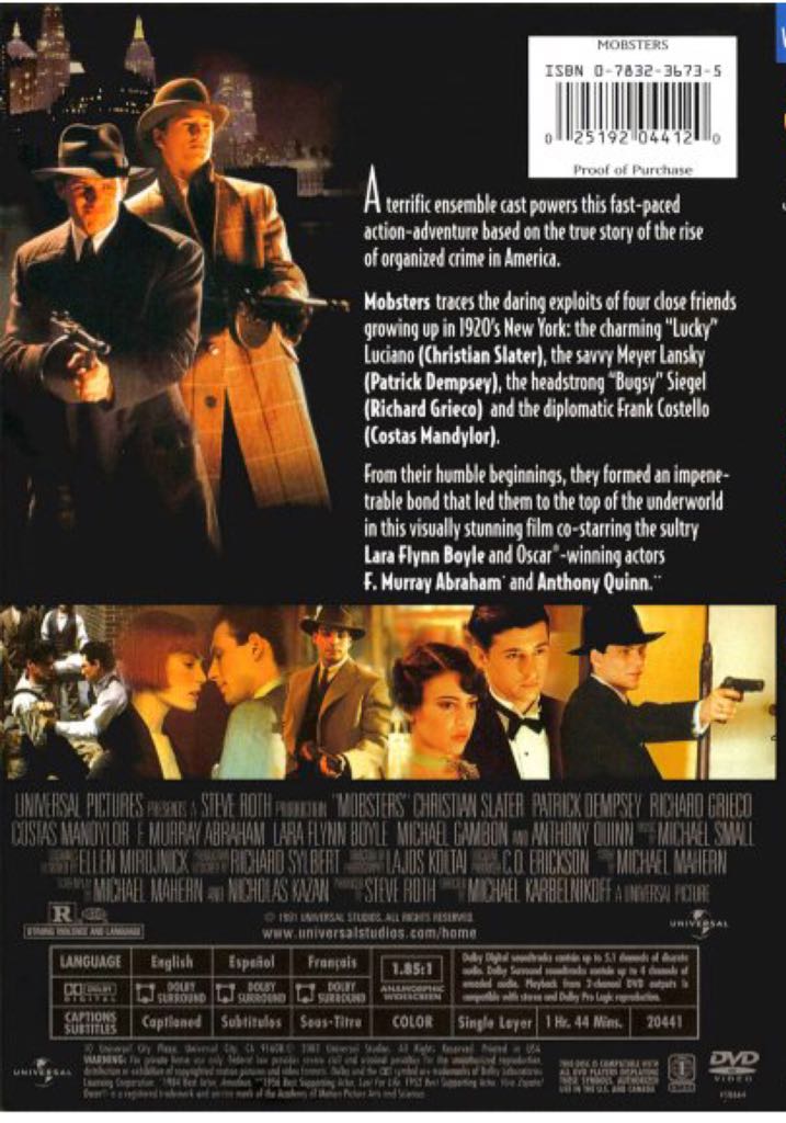 Mobsters DVD movie collectible [Barcode 5050582483802] - Main Image 2