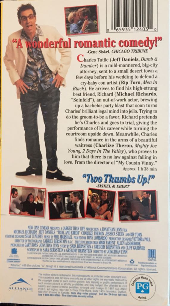 Trial and Error VHS movie collectible [Barcode 065935124030] - Main Image 2