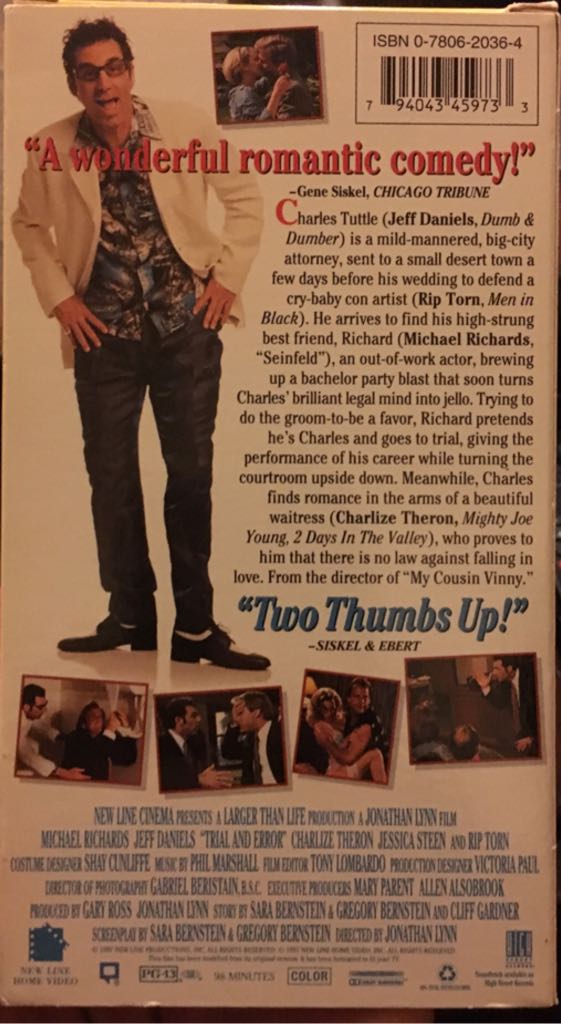 Trial and Error VHS movie collectible [Barcode 794043459733] - Main Image 2