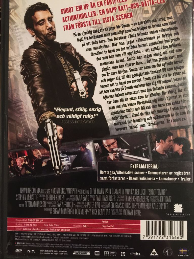 Shoot ’Em Up DVD movie collectible [Barcode 7391772316660] - Main Image 2