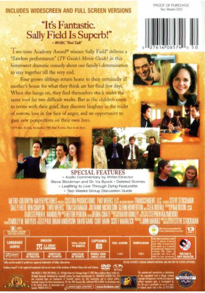 Two Weeks DVD movie collectible [Barcode 027616085702] - Main Image 2