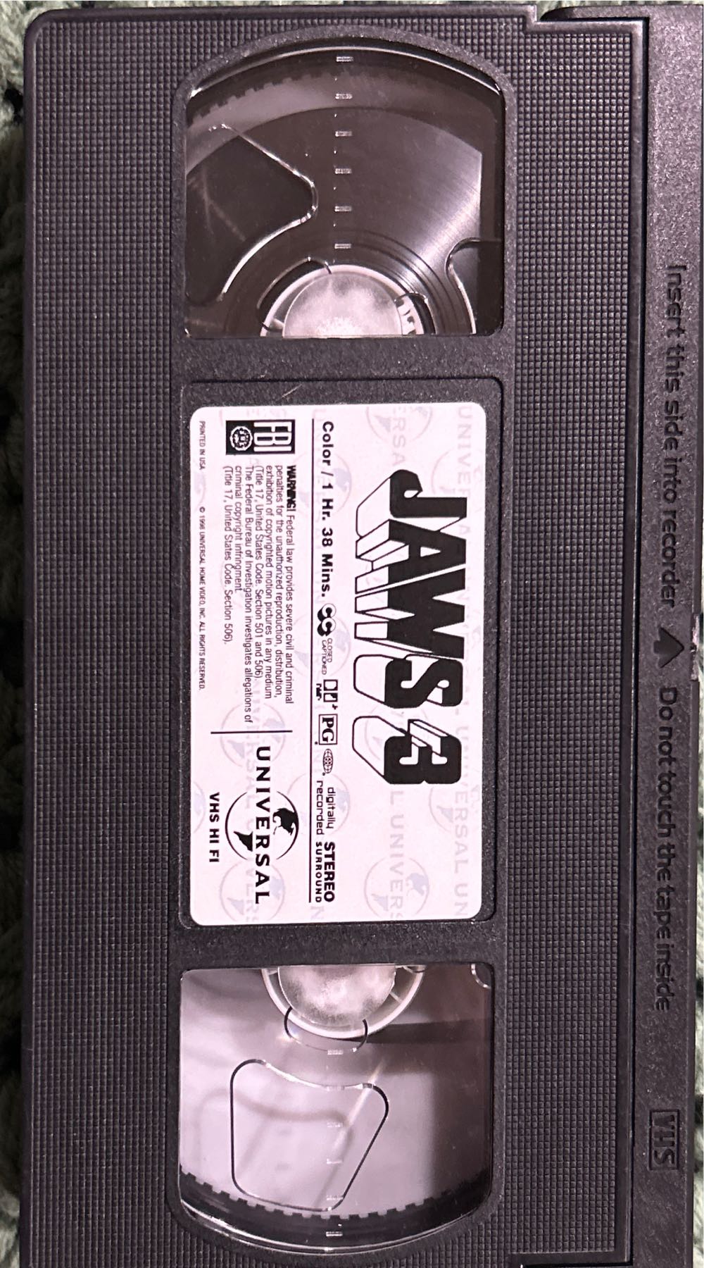 Jaws 3 VHS movie collectible [Barcode 096898004435] - Main Image 4