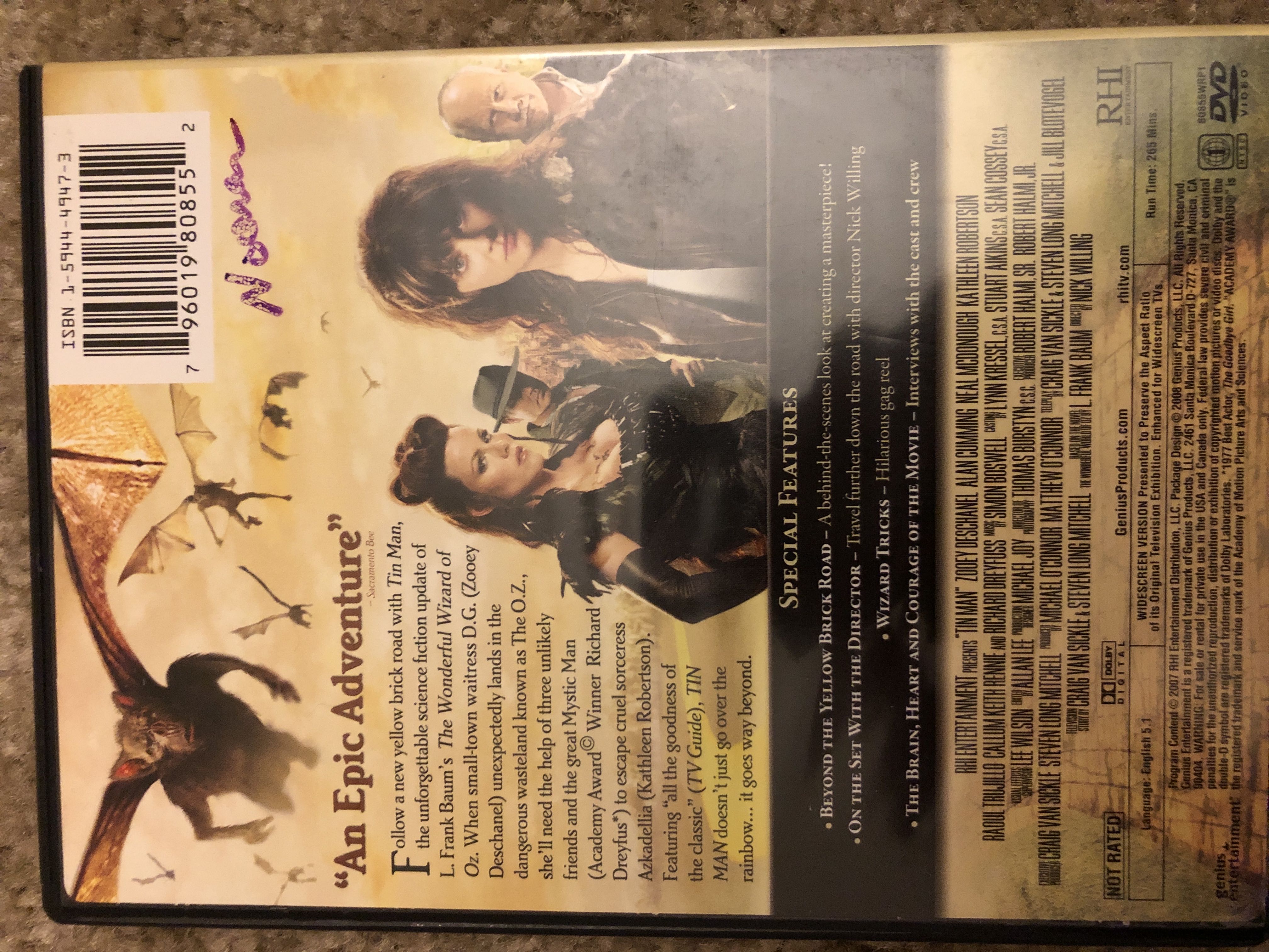 Tin Man/BIN 16 DVD movie collectible [Barcode 796019808552] - Main Image 3