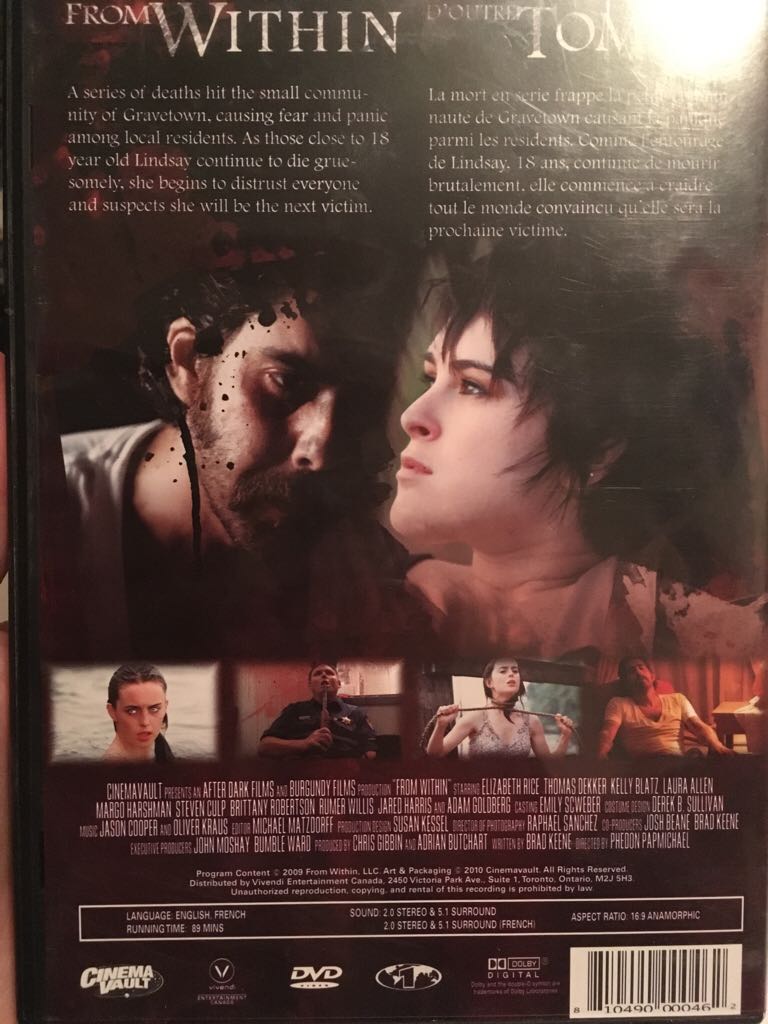 From Within Digital Copy movie collectible [Barcode 810490000462] - Main Image 2