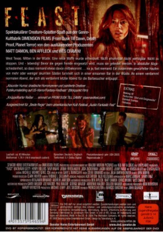Feast (UNRATED) DVD movie collectible [Barcode 1075261804239] - Main Image 2