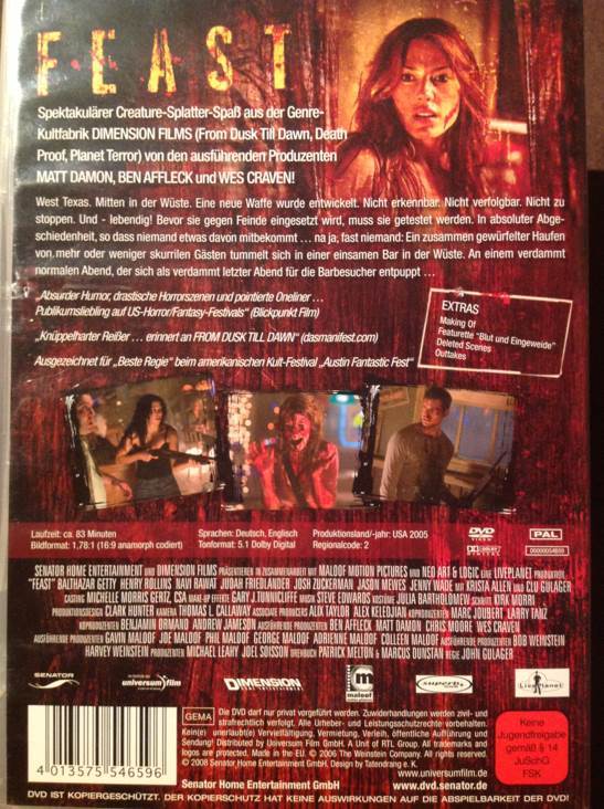 Feast DVD movie collectible [Barcode 4013575546596] - Main Image 2