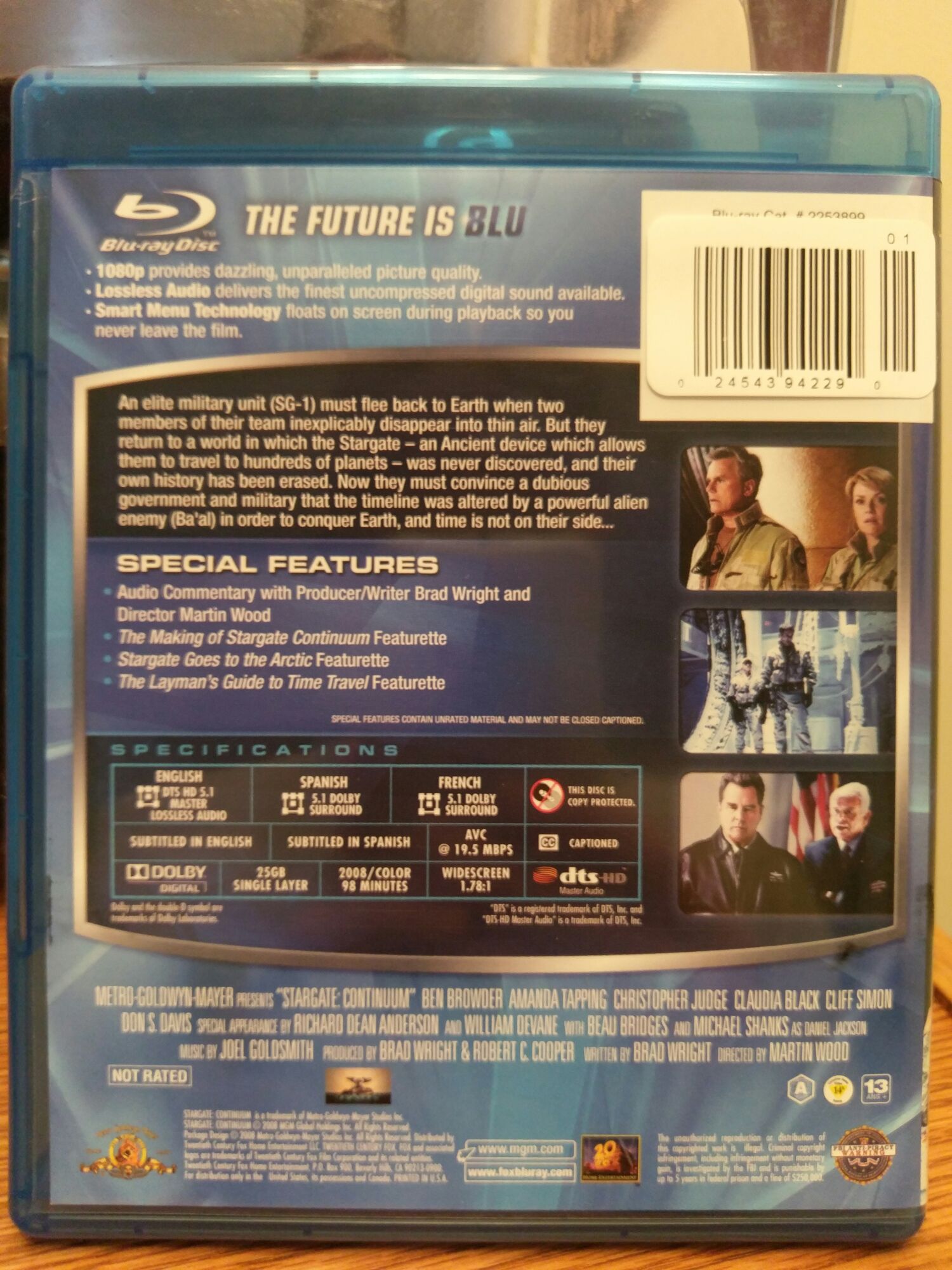 Stargate: Continuum Blu-ray movie collectible [Barcode 024543720836] - Main Image 2