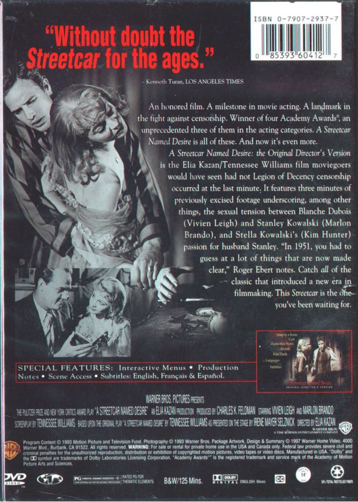 A Streetcar Named Desire (1984) DVD DVD movie collectible [Barcode 9315842011758] - Main Image 2