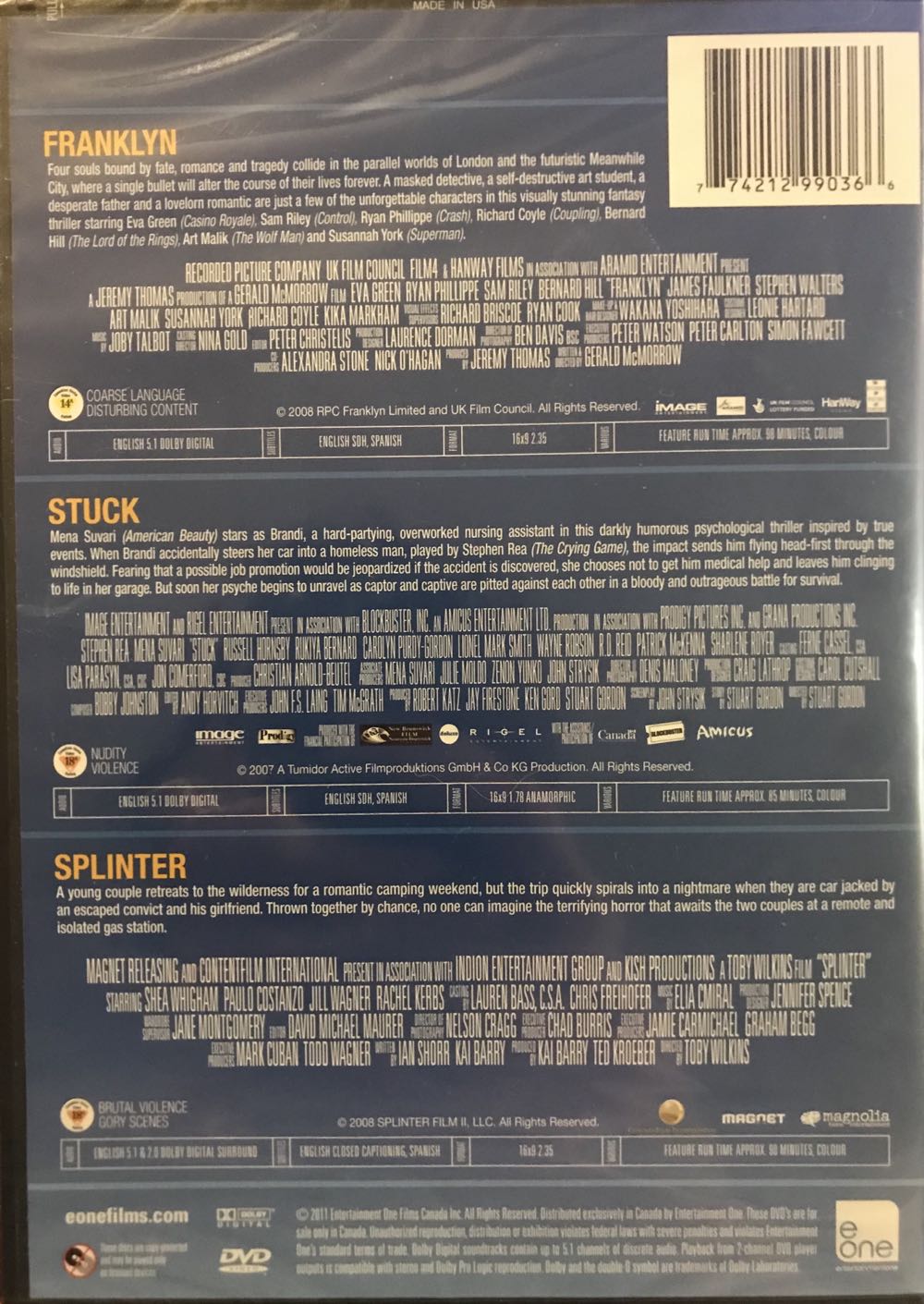 Splinter Digital Copy movie collectible [Barcode 3760103398967] - Main Image 2