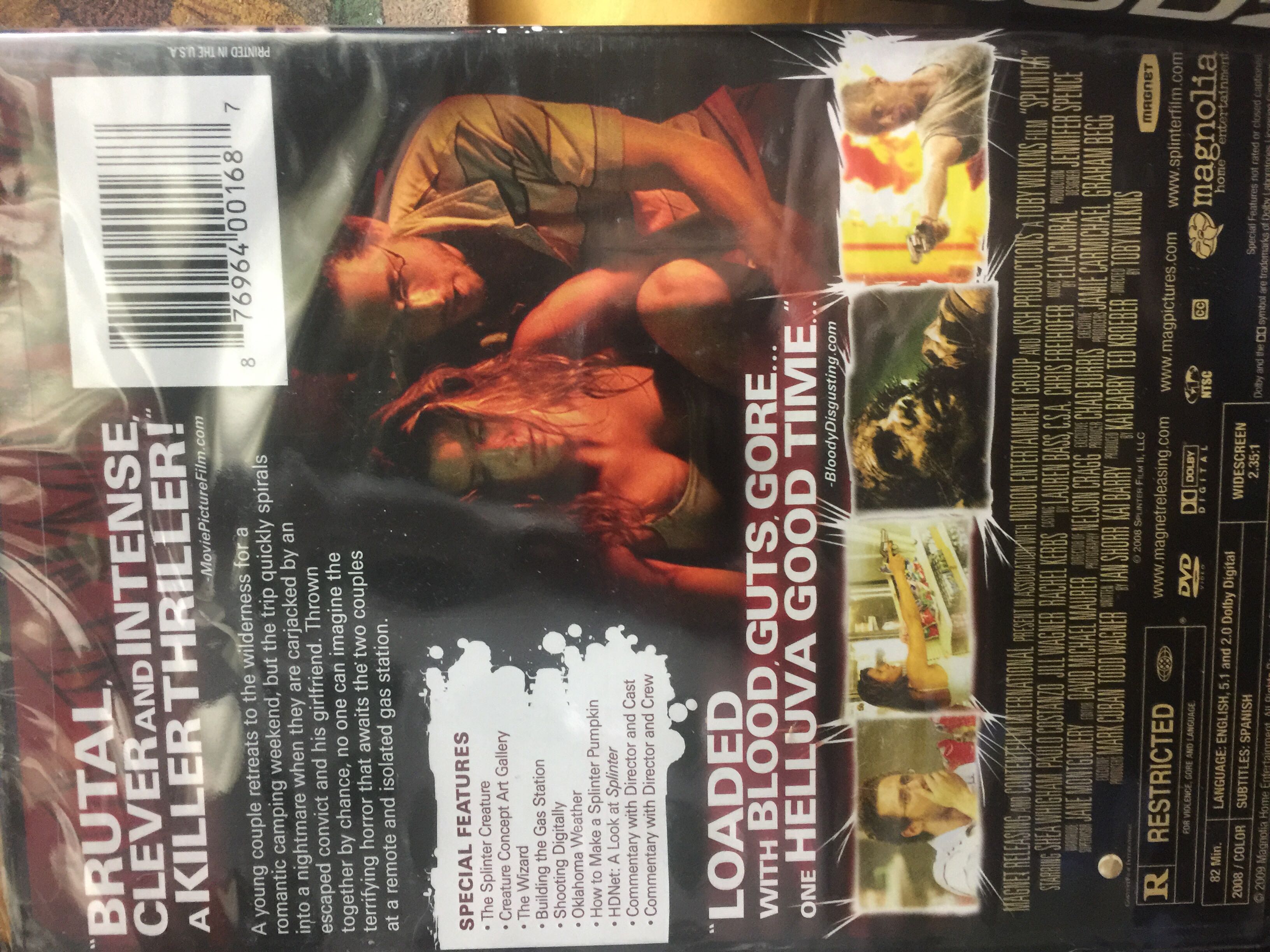 Splinter DVD movie collectible [Barcode 876964001687] - Main Image 2