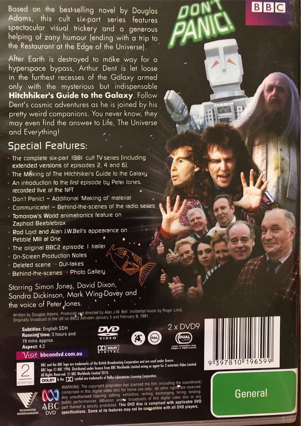 The Hitchhikers Guide to the Galaxy DVD movie collectible [Barcode 9397810196599] - Main Image 2