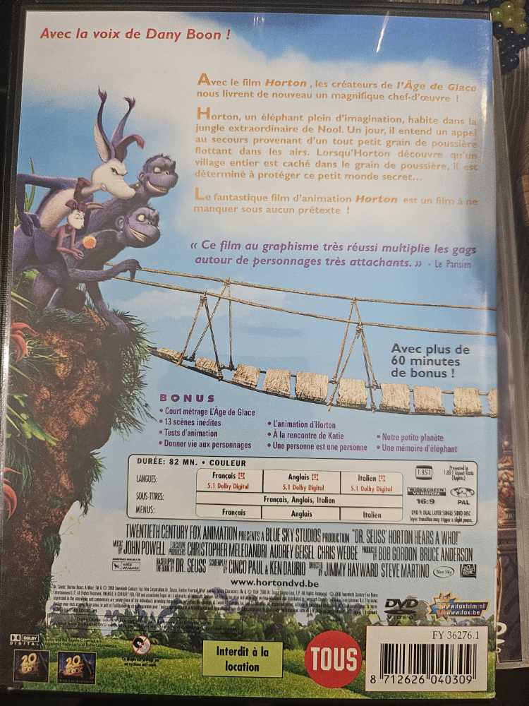 Horton DVD movie collectible [Barcode 8712626040309] - Main Image 2