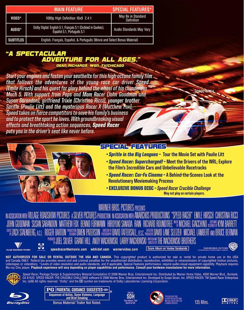 Speed Racer Blu-ray movie collectible - Main Image 2