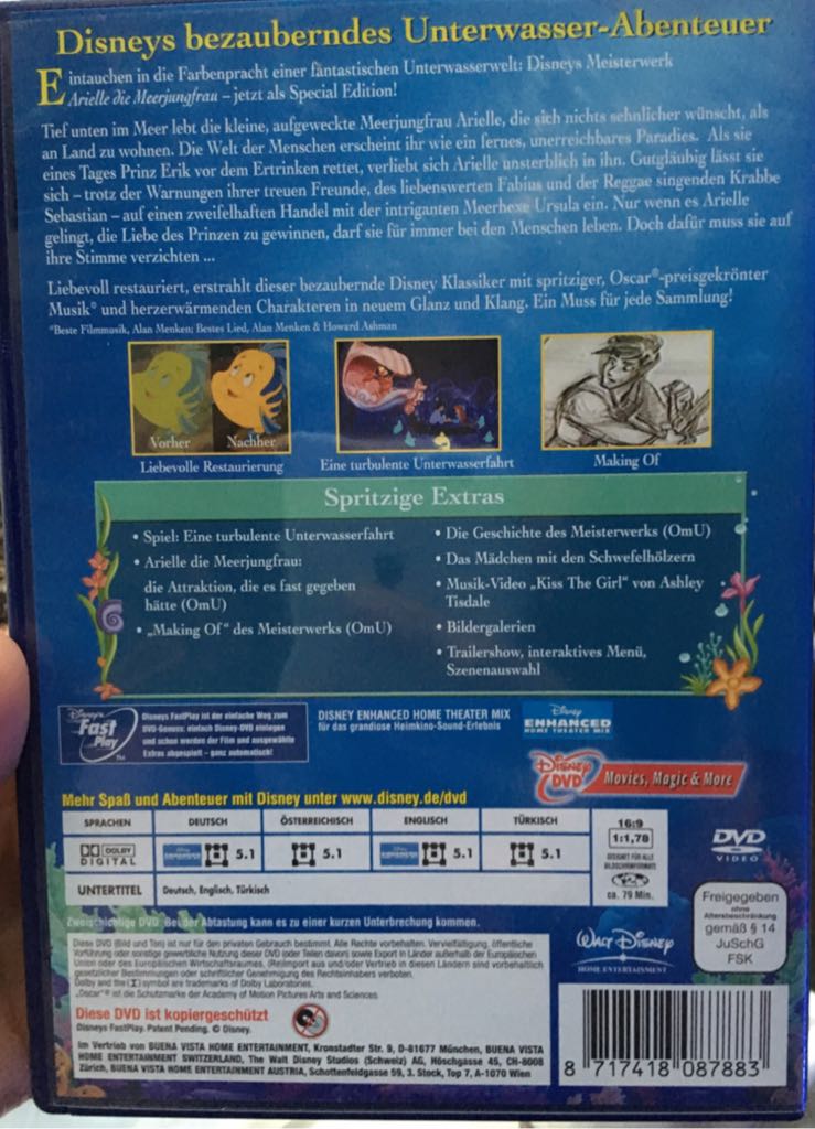 Arielle Die Meerjungfrau DVD movie collectible [Barcode 8717418087883] - Main Image 2