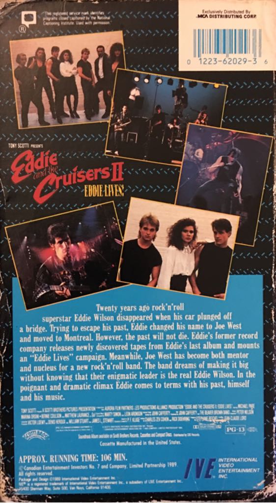 Eddie And The Cruisers 2: Eddie Lives! VHS movie collectible - Main Image 2