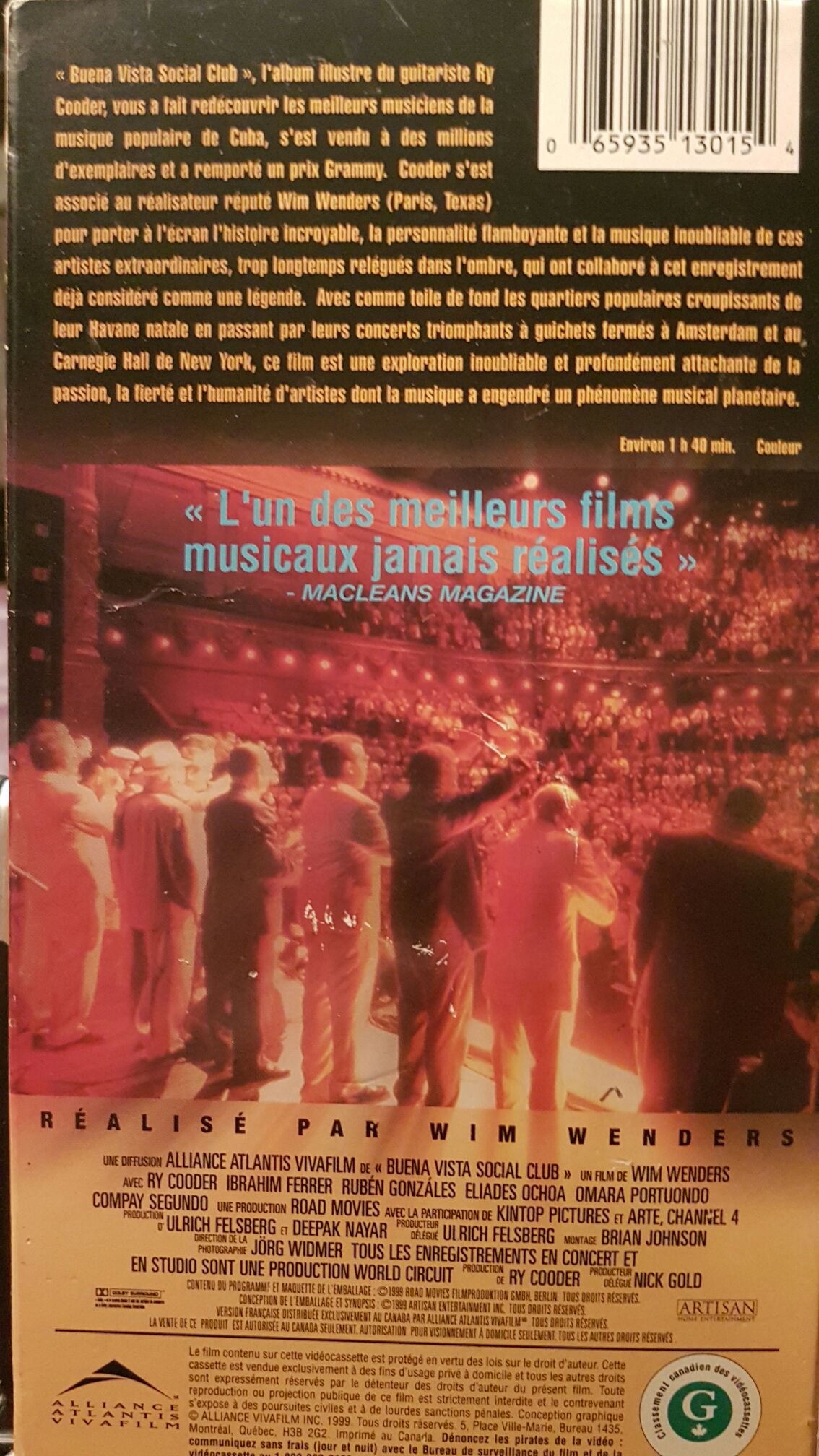 Buena Vista Social Club DVD movie collectible [Barcode 9339065002997] - Main Image 2