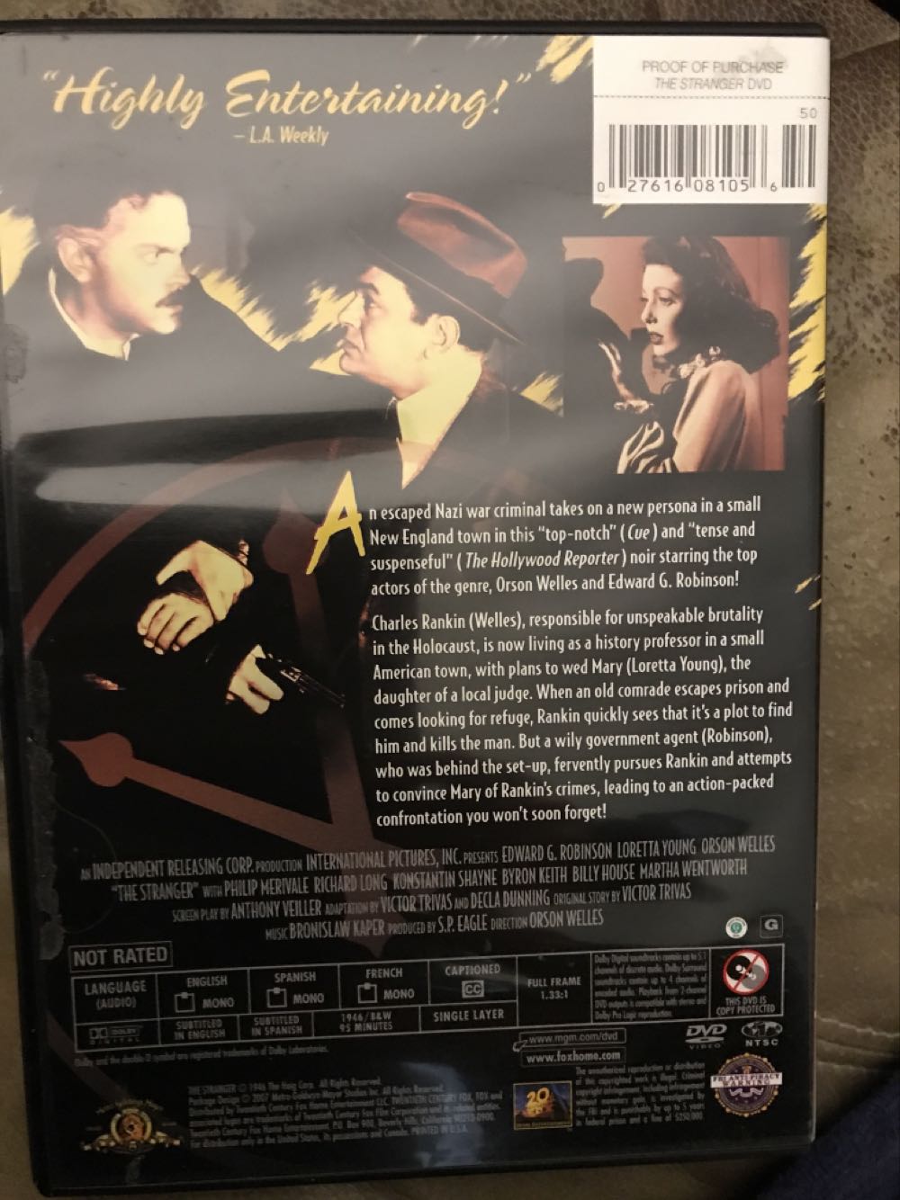 The Stranger Fandango at Home movie collectible [Barcode 027616081056] - Main Image 2